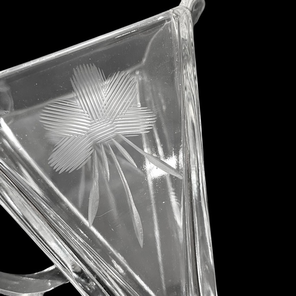 Vintage 1930's Indiana Glass Company Clear Cornflower Etched Sugar Creamer Rare - Picture 6 of 8